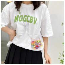 Mini Heart Shape Beaded Square Bag Colorblock Fashionable, Perfect For Music Festival, Perfect Valentine's Day Gift For Her, Best Valentines' Gift Choice Ever, Fashionable Heart Purse, Perfectly Match With Valentine Day Dress - Nhiều màu - Xem 2