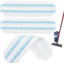 Mop Pads Compatible With O - Cedar H2prO Flat Mop System, 3 Pack Microfiber Mop Heads Replacements Ocedar Flat Mop, Washable And Reusable Mop Pad Refills,  On Hard Floors - 平板拖把墊-3個裝 - 查看 1