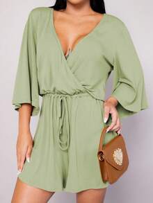 Women Jumpsuits - Olive Green - View 4
