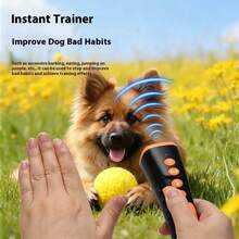 New 4-Transducer Ultrasonic Pet Repeller, Uses Harmless Ultrasonic Sound To Deter Pets From Barking Or Biting, Elegant Design, Easy Operation, Portable, Includes Ultrasonic, Strobe, Buzzer, LED Light, Auto Anti-Bark Functions - Multicolor - View 5