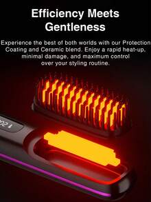 GENAI 便携式无线直发梳，女士热风直发梳，轻巧便携 - 彩色 - 查看 6