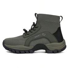 Outdoor Hiking Shoes, Wear-Resistant, Breathable High Top Hiking Boots, Men's And Women's Lightweight Off-Road Hunting Riding Shoes, Woven Work Boots, Motorcycle Shoes