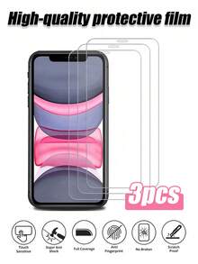 3 pezzi Premium Pellicola Protettiva in Vetro Temperato Compatibile con 16/16 Plus/16 Pro/16 Pro Max/15 Pro MAX/15/14 Pro MAX/14/13/12/11 Pro Max/17/17 Pro/17 Pro Max, Plus e Mini - Anti-Graffio, Ultra-Chiara - Trasparente - Visualizzare 2