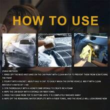 500ml Concentrated Foaming Car Wash Liquid, Pink Foam Formula, High Foam, Suitable For Black & White Car Paint, Water Wax Protection, Mirror-Like Finish, Compatible With Foam Gun & Bucket Washing, All-In-One Car Care Solution