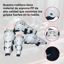 Rodilleras y coderas ajustables para motocicleta - Equipo de protección duradero, diseño detallado, hebillas de  para motocross, ciclismo y uso  en motocicleta, ropa de motocicleta, diseño de moda, ajuste cómodo, accesorios para motocicleta/bicicleta, rodilleras para motocicleta, equipo de  para motocicleta, ropa de motocross, protección de rodilleras para motocicleta - Blanco - Ver 5