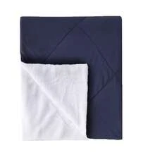 1pc Waterproof Flannel Blanket, Soft & Skin-Friendly, Multifunctional Couple & Pet Blanket, Suitable For All Seasons, Bedroom & Living Room - Navy Blue - View 12