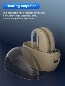 1 Pair Of Hearing-Aid Headphones-Charging Bin, Hearing Aid/Amplifier Suitable For The Elderly, Rechargeable Hearing Aid Suitable For The Elderly, The Best Hearing Aid Suitable For The Elderly With Noise Cancellation Function And Volume Control.