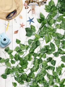 1/6/12/24pcs 6.9ft Ivy Garland Strands Artificial Fake Ivy Leaves Greenery Leaves Hanging Vines Plant Leaves Garland Home Garden Poison Ivy Costume,Artificial Plants,Rose, Decorative Style,Party And Holiday Decorations,Bedroom Accessories Decorations,Mother's Day Decorations, Spring Decorations,Valentine's Day Decorations - B - View 7