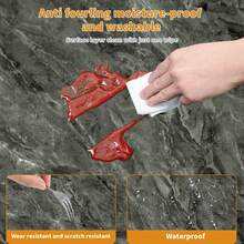 1 卷豪华大理石纹自粘壁纸，防水、防潮、防油、易清洁、无缝图案匹配，适用于客厅、卧室、浴室、厨房和楼梯，墙面装饰 | 无缝墙面设计 | 防水壁纸 - 深灰色 - 查看 9