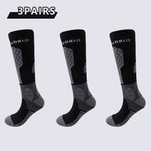 1/2/3 opakowania zimowych skarpet narciarskich dla kobiet z termiczną wyściółką, pogrubione skarpety sportowe do uprawiania turystyki pieszej i biegania, długie skarpety z podeszwą przypominającą ręcznik i kompresją łydki - Wielokolorowe - Zobacz 19