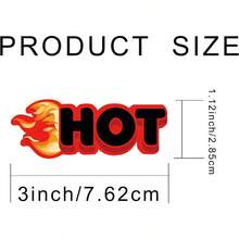 POJHK  Fluorescent Red Hot Stickers Hot Flame Shaped Fire Shape Labels Marking Popular Items For Restaurant Supermarkets Stores Shops 500pcs (Big) - 紅1 - 查看 2