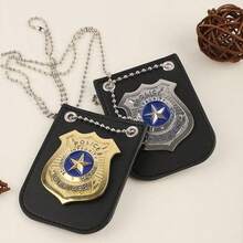 Costume Accessories Adult-  Badge Fake Handcuffs With Keys Set, Detective Cop Spy  Agent Costume Accessories - 金色 - 查看 5