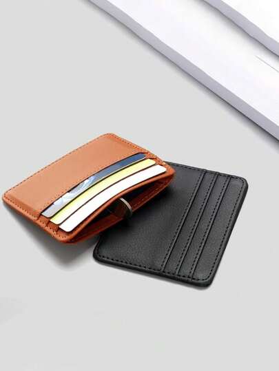 Ultra-Thin Minimalist Wallet, Front Pocket Wallet, RFID Blocking, Unisex Credit Card Holder, Large Capacity Card Slots, Small Card Slots, Multi-Card Slots Card Holder, Ladies Mini Leather PU Card Case, Card Wallet, Card Wallet, Large Capacity Card Slots, Small Card Wallet, Multi-Card Slots Card Wallet