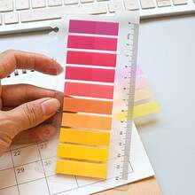 200 stycken 1-typs indexetikettklistermärke, halvtransparent plastmaterial, skrivbar arketikett, student, skollärobok, ämnesmarkering, syfte, kontorsmaterial, klassificeringsindikation, dokumentklistermärke