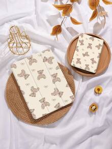 Bear Pattern Tablet Protective Case, Compatible With IPad 9.7/10.2/10.5/10.9/12.9/Pro 11 (10th Gen), Galaxy Tab S6 Lite 10.4 Inch, Kindle Paperwhite (12th Gen, 2024 Release), Kindle (11th Gen, 2022 Release), Kobo Clara Colour, Soft Shock-Proof, Smart Stand/Auto Wake/Sleep Function