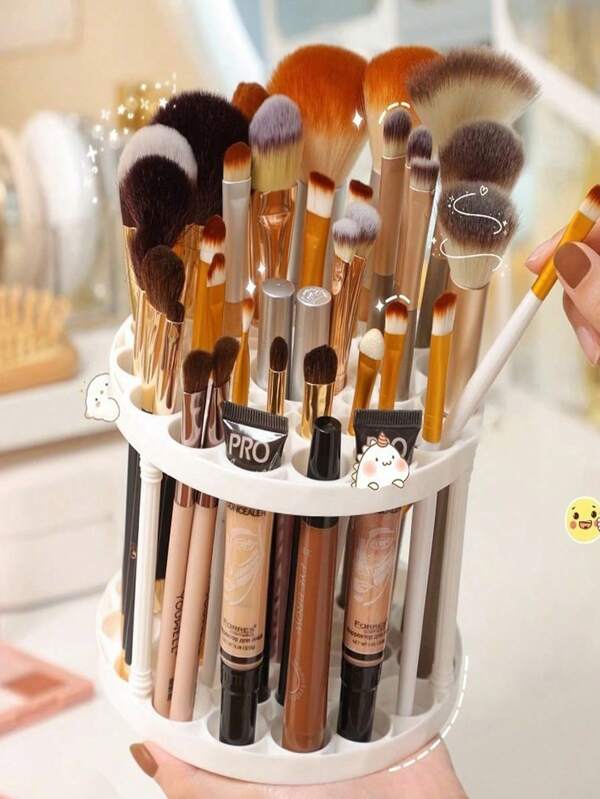 1 pezzo Organizer multifunzionale da scrivania, portapenne e contenitore per pennelli da trucco, semplice e pratico