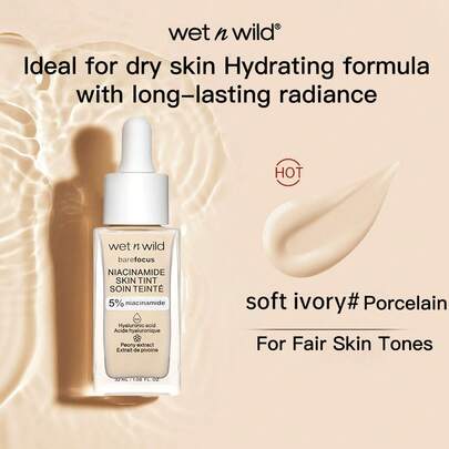 Dewy & Wild Foundation Primer, Concealing, Moisturizing, Long-Lasting, Non-Cakey, Suitable For Dry Skin