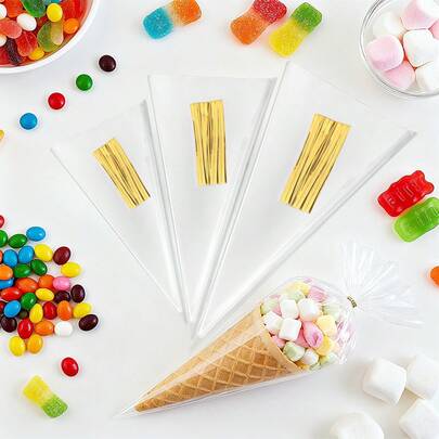 30/50/100 piezas Bolsas de caramelos y aperitivos transparentes - Bolsas de regalo para Halloween, fiestas de Navidad, pequeños regalos festivos - Pequeños regalos para Trick-or-Treat, diseño festivo, construcción resistente, compradores navideños, bolsas de regalo para Trick or Treat, materiales ligeros, organizadores de eventos, bolsas de regalo con cordón para dulces, bolsas de regalo de plástico duradero, decoraciones de Halloween, rellenos de bolsas para fiestas de Halloween, bolsas de regalo de Halloween, bolsas para galletas, bolsas para dulces, bolsas transparentes