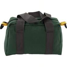 Yosoo Bolsa de Herramientas de Lona de Boca Ancha Impermeable de Alta Capacidad, Bolsa de Almacenamiento de Herramientas Resistente para Electricistas, Fontaneros y Mecánicos, Bolsa - 14 pulgadas - Ver 3