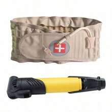 Inflatable Waist Belt PU Leather Relieves Low Back Pain Air Traction Bracket Adult Support Fixed Waist Protective Gear Unisex