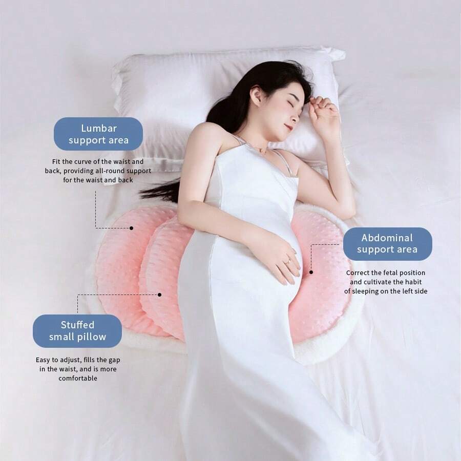 1 Stück super weiche Schwangerschafts-Lendenkissen, kuschelig & bequemes Schwangerschaftskissen