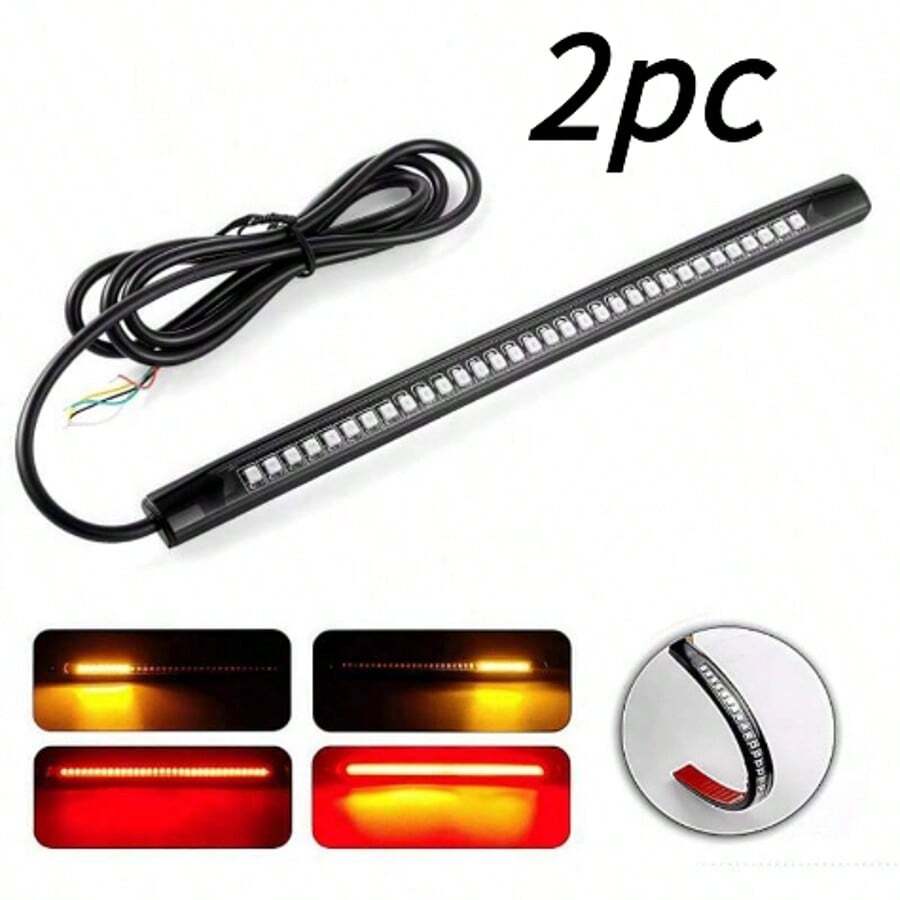 Motorcycle Led Light Strip Stop Flashing Universal Cool - 2pcs - View 1