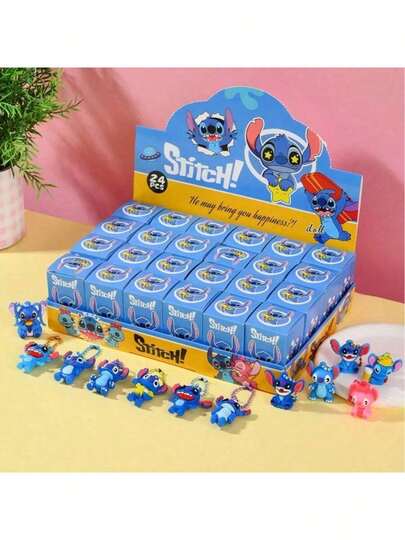 سلسلة مفاتيح مطرزة بموضوع ستيتش، مناسبة لهواة التطريز، هدايا حفلات ممتعة وهدايا صغيرة (مجموعة عشوائية)