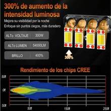 2 piezas auxiliary LED Headlight with 5 Modes, Motorcycle & Car LED Light,Strobe Light, Blue Light, Four-Light Design - Negro - Ver 6