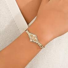 1 pieza Pulsera de la Virgen María de cobre brillante, de moda y sencilla, regalo para parejas, amigos, mejores amigos, adecuada para uso diario, festivales y oración