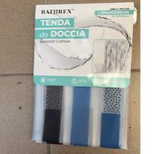 Cortina de ducha impermeable para baño, cortina de partición resistente al moho y engrosada, juego de barras de cortina de ducha, sin necesidad de perforación - Multicolor - Ver 5