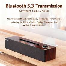 SPA3808 Wooden Speaker, Computer Speaker, Desktop USB Laptop Speaker, Desktop Speaker, Wired & Bluetooth Connection, Can Be Used As Smartphone & Tablet Stand, 3D Surround Stereo, Clear & Full-Bodied Sound - 彩色 - 查看 11