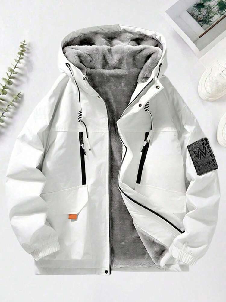 日大 陸上部 冬用 厚手ジャケット メンズ長袖アウトドアスポーツカジュアル 中綿入り 厚手ジャケット