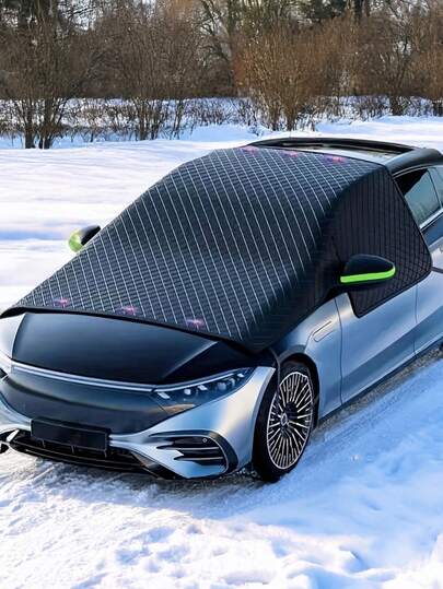 A Universal Car Windshield Protector For All Seasons - Suitable For Sedans, Trucks And Sport Utility Vehicles, Featuring Anti-Icing, Anti-Snowing Functions And Sun Protection, And Equipped With A Storage Bag