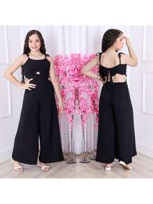 PANTALON OVERALLS FOR YOUNG GIRLS - Negro - Ver 1