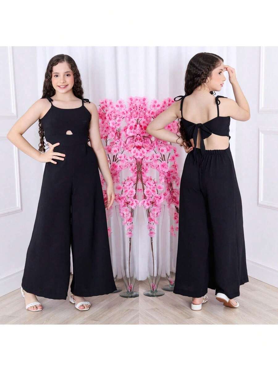 PANTALON OVERALLS FOR YOUNG GIRLS - Negro - Ver 1