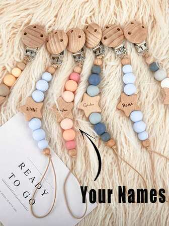 1 Personalized Charm Clip, Custom DIY Name Charm Clip, Charm Chain - Friendship Gift/Comfort Gift/Wooden Chain Gift/Holiday Gift/Birthday Gift/New Year Gift, Life's First Gift. Features Include Super Cute Design, Colorful Sequins, Lovely Style, Charming Look, Fun Element, Kawaii-Style Customization, Exclusive Design, One-Of-A-Kind Piece, Customized Version. An Ideal Gift Tailored For Him.