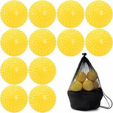 12 Paquetes de Pelotas de Béisbol Verdes con Hoyuelos, Pelotas de Béisbol de 9 Pulgadas para Máquina de Lanzamiento para Coordinación Ojo-Mano, Práctica de Golpeo y Campo - Amarillo - Ver 2