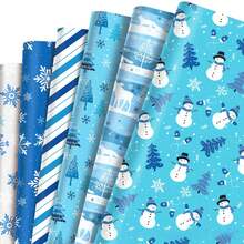 12pcs Pink Christmas Gift Wrapping Paper, Snowman Cartoon Pattern Design, Cute Style Holiday Gift Box Wrapping Paper, Suitable For Family Gatherings, Children's Christmas Parties, Office Party Gifting Scenarios, Made Of High-Quality Thick Paper, Easy To Cut, Fold-Resistant And Tear-Resistant, Suitable For DIY Packaging, Gift Box Wrapping, Holiday Wall Decoration, Christmas Snowman Theme Party Decoration
