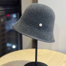 1 chiếc mũ xô mới cho mùa thu đông, nhỏ gọn và thời trang để khoe khuôn mặt, mũ len chống lạnh và ấm, phụ kiện mũ trùm đầu và mũi giày lớn cho mùa đông - nhiều màu - Xem 14