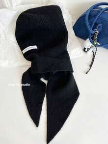 1pc Women's Knitted Hooded Cap,Y, Versatile, Comfortable, Breathable, Foldable, Suitable For Daily Commute, Camping, Travel, Hiking, Theme Parks, Cafes, Farms, Gatherings, Parties, Photography, Autumn/Winter - MM2706 - View 11