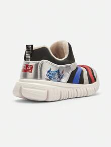 Balabala Zapatos tipo Slip-On de Ultraman para niños, zapatos para primeros pasos de niños primavera-otoño 2025, suaves y lindos - Negro - Ver 5