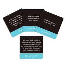 SMILE TALK 1PC "Say Out Loud Who I Am" Riddle Card Game, Tabletop Game, Party Entertainment, Funny Riddle Guessing Game, Holiday Gift For Friends, Valentine's Day/Halloween/Christmas Gift, Suitable For Friends' Party Interactive Games, Brain - Teasing Tabletop Game For Game Nights | 50 Cards - Black - View 10