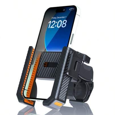 Quick Release, 360° Rotation Upgraded Bike Phone Mount, Can Be Fixed On Bicycles, Electric Bikes, Motorcycles, Baby Strollers And Treadmills ,Durable Plastic, For 22-45mm Handlebars And 4.5"-7.0" Smartphones, Overhead Mounting,Office, Workshop, Kitchen, Dormitory