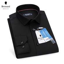 Men's Dress Shirt - Triple Waterproof, Greaseproof And Stain-Resistant Protection - Made From Premium Fabric 38% Bamboo Fiber, 58% Polyamide, 4% Elastane. Soft And Breathable. Perfect For The Modern Man. Versatile For Everyday Life. - màu đen - Xem 1
