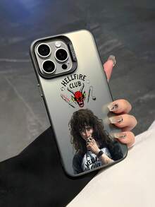 1 pieza Funda de teléfono con personaje masculino del Hellfire Club, regalo interesante adecuado para cumpleaños, compatible con iPhone 17/13/16/15/14/13/12/11/Pro/ProMax y series S - Gris - Ver 3