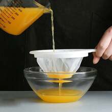 Household Soybean Milk Filter Net, Juice Strainer, Residue Separation Filter With Handle, Kitchen Colander, Fine Mesh Strainer - Bộ lọc tay cầm (80 lưới) - Xem 2