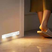 1 pieza Luz con sensor de movimiento LED inteligente, decoración del hogar Tira de luz en forma de ojo de gato ultra delgada, luz recargable autoadhesiva para armario, 20cm/400mAh, 50cm/400mAh Luz de armario con sensor de movimiento - Luz de sensor de colina de ojo de gato de tres colores - Ver 9