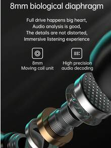 Wireless Earbuds, Mechanical Sci-Fi Aesthetic, Extended Battery Life, LED Digital Display, ENC Noise Cancellation, Compatible With Smartphone, Computer