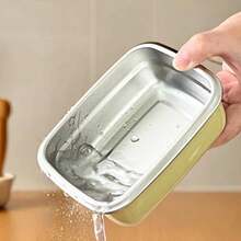 WORTHBUY 1 个 304 不锈钢分隔便当盒带盖，便携式密封防漏午餐盒，带隔间的保温午餐盒，水果沙拉食品储存容器，可用洗碗机、冰箱和微波炉清洗，适合学生和成人在家中、学校、宿舍、办公室、户外露营、野餐、旅行、上学时使用