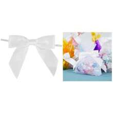 50 Pcs Ribbon Bows Large Bow Decor For Crafts Wrapping Party Favors Wedding Decorations White